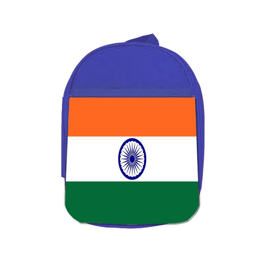 MOCHILA AZUL bandera india pais gobierno indú indios escolar personalizado picnic excursión deporte