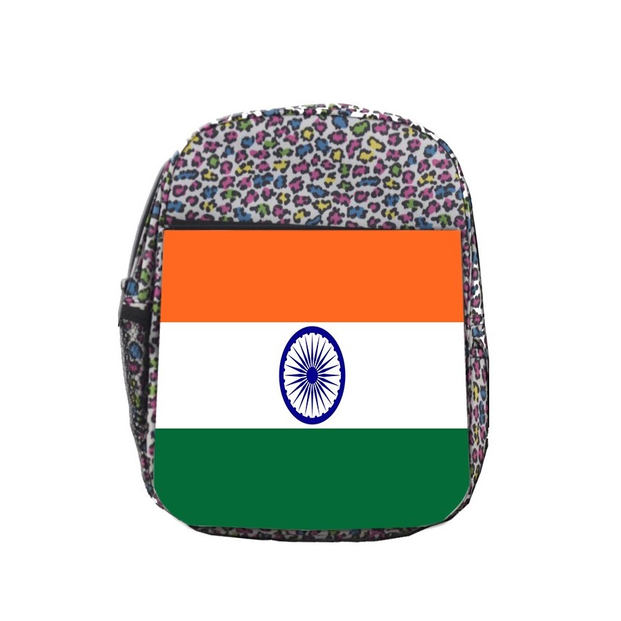 MOCHILA LUNARES ESTAMPADO bandera india pais gobierno indú indios escolar personalizado picnic excursión deporte