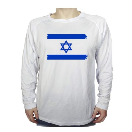 CAMISETA MANGA LARGA bandera israel pais gobierno israelí judíos personalizada