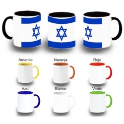 TAZA COLORES bandera israel...