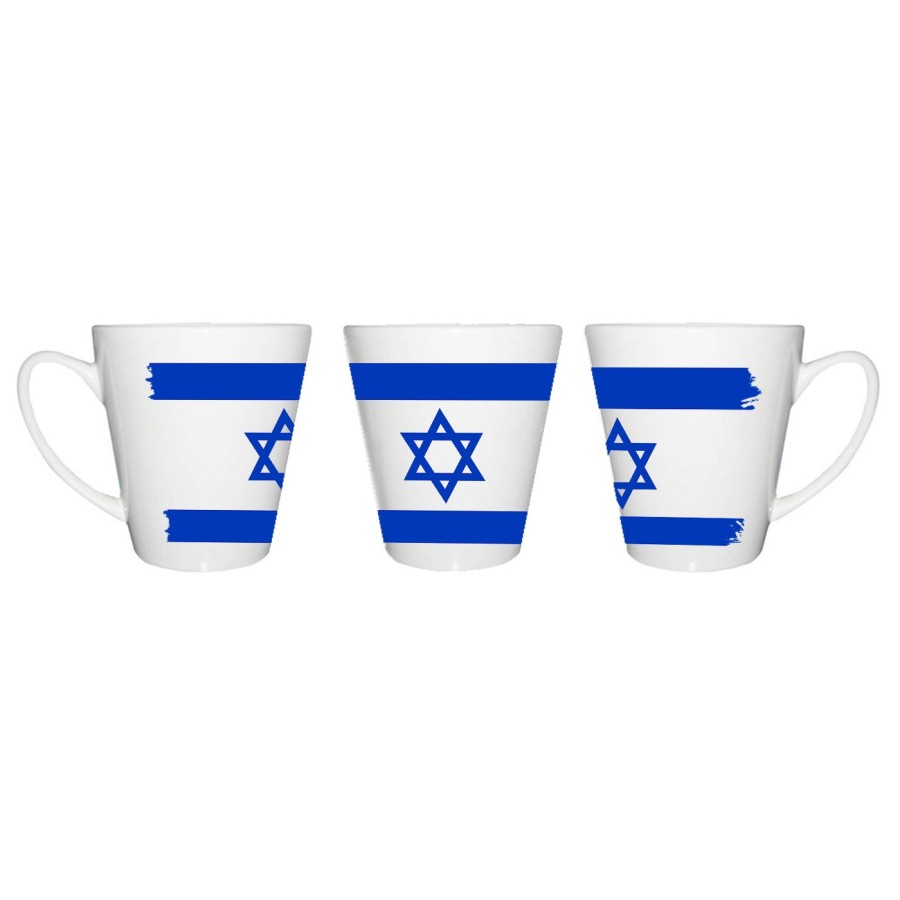 TAZA CÓNICA bandera israel pais gobierno israelí judíos conica personalizada