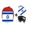 PACK MOCHILA ROJA Y ESTUCHE bandera israel pais gobierno israelí judíos material escolar