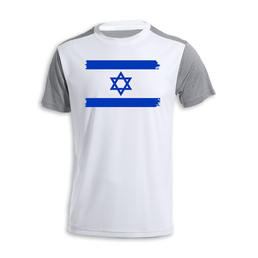 CAMISETA DISEÑO BICOLOR bandera israel pais gobierno israelí judíos personalizada