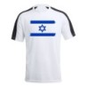 CAMISETA TÉCNICA FRANJA MANGAS NEGRA bandera israel pais gobierno israelí judíos personalizada