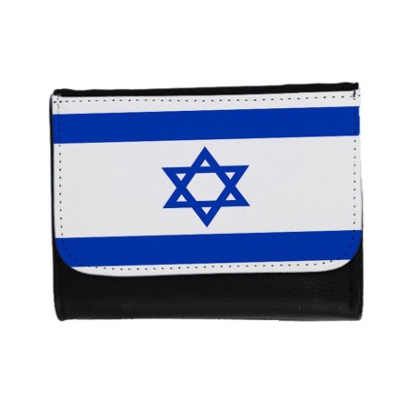 BILLETERA BILLETERO bandera israel pais gobierno israelí judíos unisex negro monedero