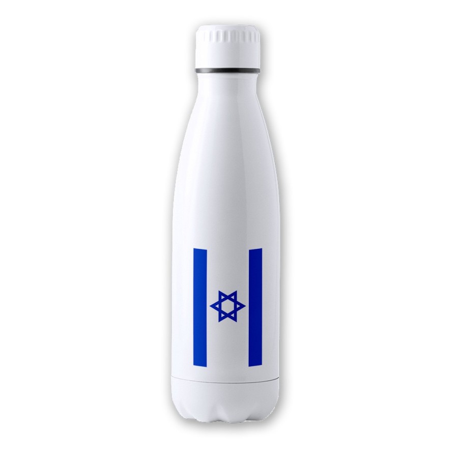 BIDON TÉRMICO AISLANTE 700 ML ACERO INOXIDABLE bandera israel pais gobierno israelí judíos botella termo deportivo