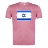 CAMISETA ROJA MEZCLA bandera israel pais gobierno israelí judíos moda verano tshirt