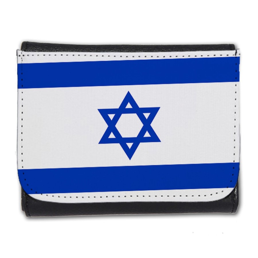 BILLETERA BILLETERO bandera israel pais gobierno israelí judíos hombre caballero negro monedero