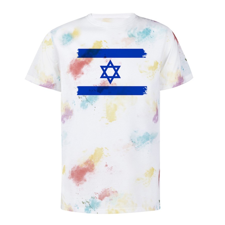 CAMISETA MARCAS COLORES bandera israel pais gobierno israelí judíos personalizada