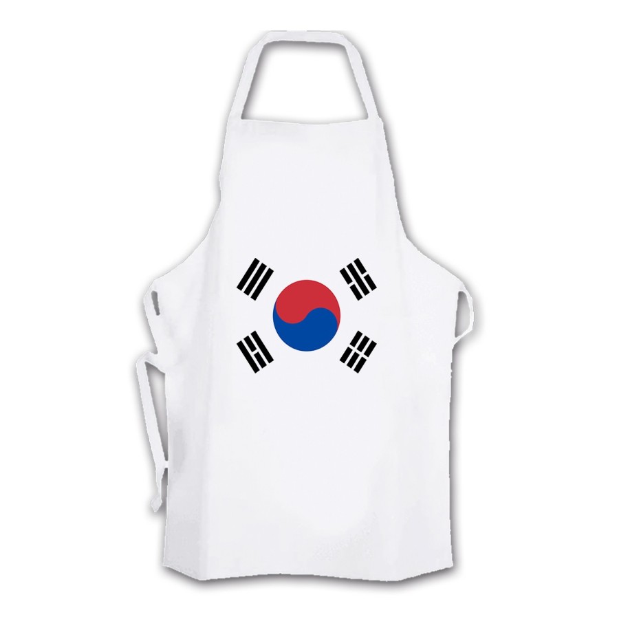 DELANTAL TALLA ADULTO bandera corea del sur pais gobierno coreano cocina personalizado