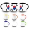 TAZA COLORES bandera corea del sur pais gobierno coreano color personalizada