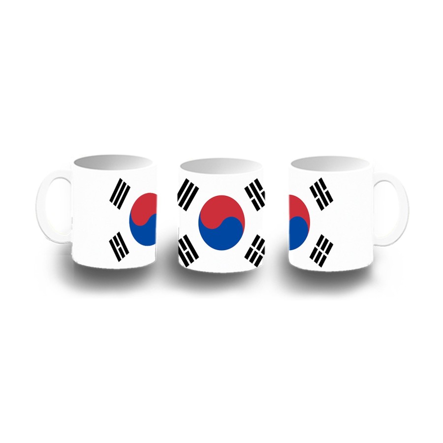 TAZA DE PLASTICO bandera corea del sur pais gobierno coreano niños personalizada