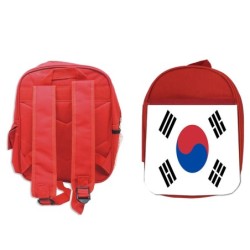 MOCHILA ROJA bandera corea...