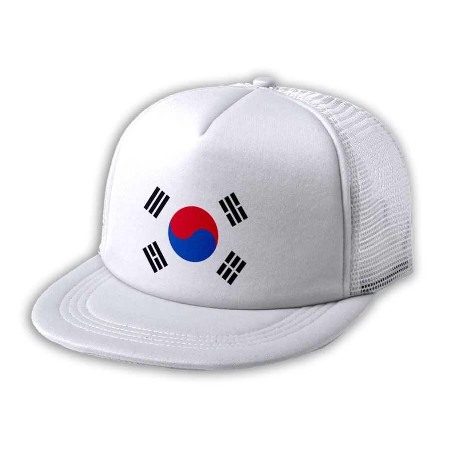 GORRA 5 PANELES REDECILLA TRASERA bandera corea del sur pais gobierno coreano estilo rapero