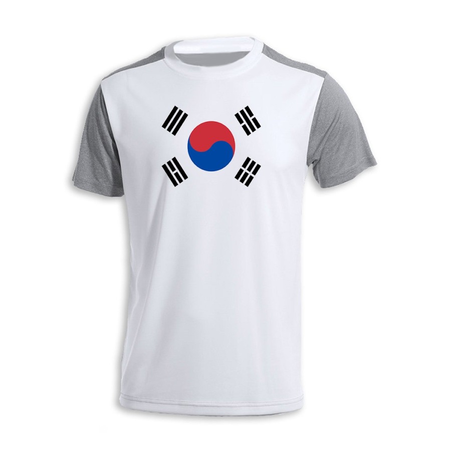 CAMISETA DISEÑO BICOLOR bandera corea del sur pais gobierno coreano personalizada