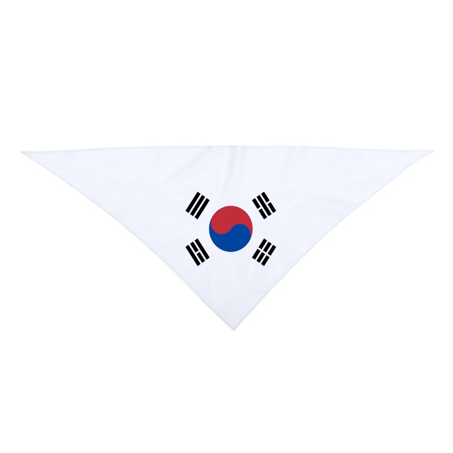 PAÑOLETA TRIANGULAR SUAVE bandera corea del sur pais gobierno coreano moda cuello fiestas