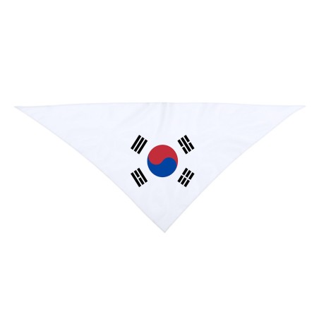 PAÑOLETA GRANDE TRIANGULAR SUAVE bandera corea del sur pais gobierno coreano moda cuello fiestas