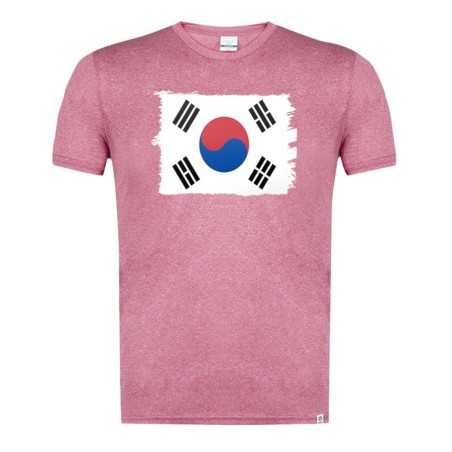 CAMISETA ROJA MEZCLA bandera corea del sur pais gobierno coreano moda verano tshirt