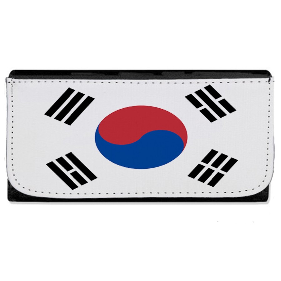 BILLETERA BILLETERO bandera corea del sur pais gobierno coreano mujer señora negro monedero