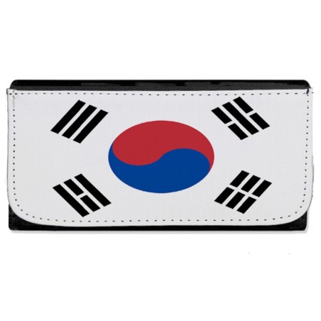 BILLETERA BILLETERO bandera corea del sur pais gobierno coreano mujer señora negro monedero