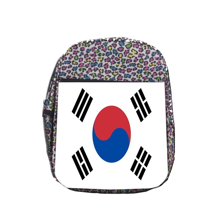 MOCHILA LUNARES ESTAMPADO bandera corea del sur pais gobierno coreano escolar personalizado picnic excursión deporte