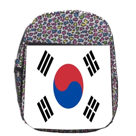 MOCHILA LUNARES ESTAMPADO bandera corea del sur pais gobierno coreano escolar personalizado picnic excursión deporte