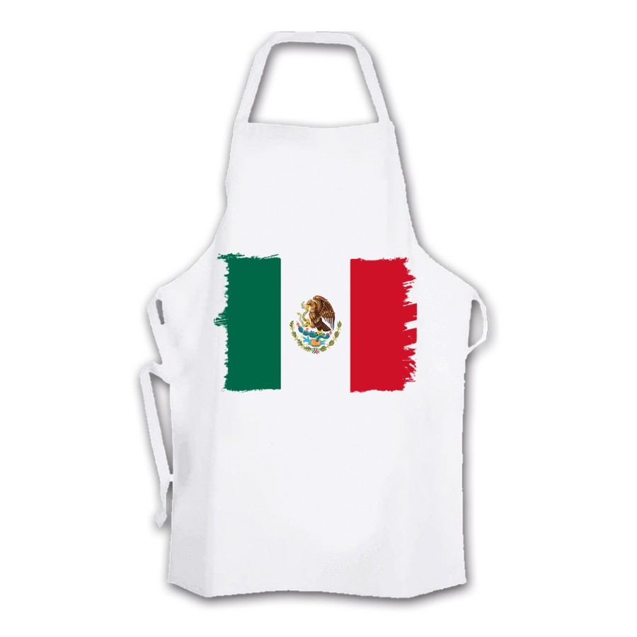 DELANTAL TALLA ADULTO bandera mejico pais gobierno mexico cocina personalizado