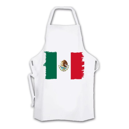 DELANTAL TALLA ADULTO bandera mejico pais gobierno mexico cocina personalizado