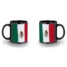 TAZA COMPLETAMENTE NEGRA bandera mejico pais gobierno mexico personalizada