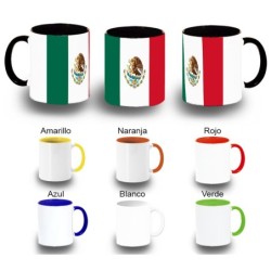 TAZA COLORES bandera mejico...