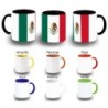 TAZA COLORES bandera mejico pais gobierno mexico color personalizada