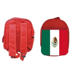 MOCHILA ROJA bandera mejico...