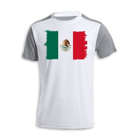 CAMISETA DISEÑO BICOLOR bandera mejico pais gobierno mexico personalizada