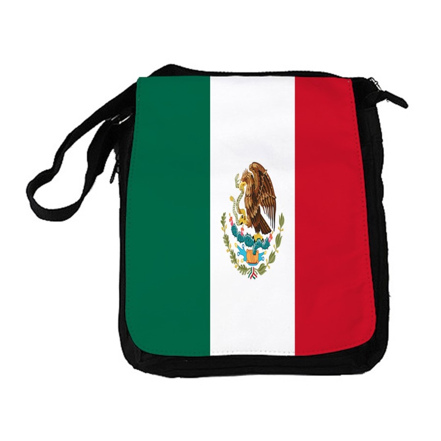 BANDOLERA REPORTERO MEDIANA BOLSO bandera mejico pais gobierno mexico bolsa mochila hombro