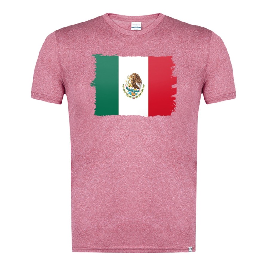 CAMISETA ROJA MEZCLA bandera mejico pais gobierno mexico moda verano tshirt