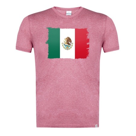 CAMISETA ROJA MEZCLA bandera mejico pais gobierno mexico moda verano tshirt