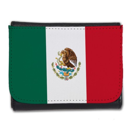 BILLETERA BILLETERO bandera mejico pais gobierno mexico hombre caballero negro monedero