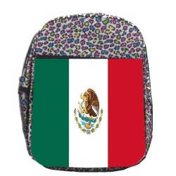 MOCHILA LUNARES ESTAMPADO bandera mejico pais gobierno mexico escolar personalizado picnic excursión deporte