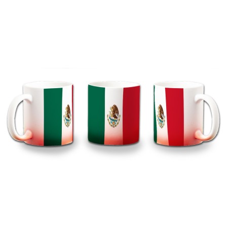 TAZA CON DEGRADADO bandera mejico pais gobierno mexico color personalizada