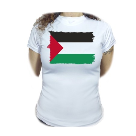 CAMISETA MUJER bandera palestina pais gobierno palestino moda personalizada