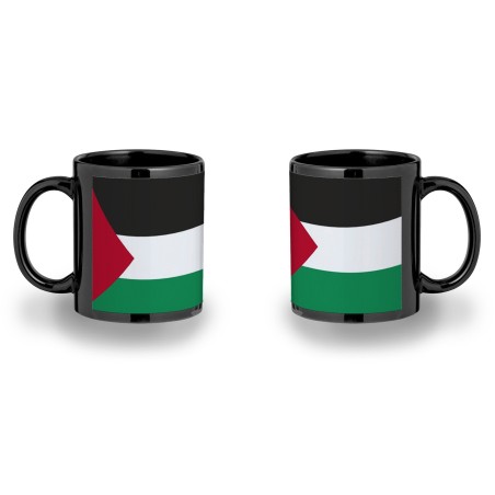 TAZA COMPLETAMENTE NEGRA bandera palestina pais gobierno palestino personalizada