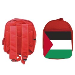 MOCHILA ROJA bandera palestina pais gobierno palestino escolar personalizado