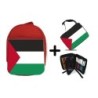 PACK MOCHILA ROJA Y ESTUCHE bandera palestina pais gobierno palestino material escolar