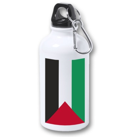 BIDON 400ML METALICO bandera palestina pais gobierno palestino para viaje y deporte