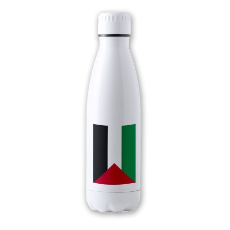 BIDON 700 ML ACERO INOXIDABLE bandera palestina pais gobierno palestino tapon seguridad botella