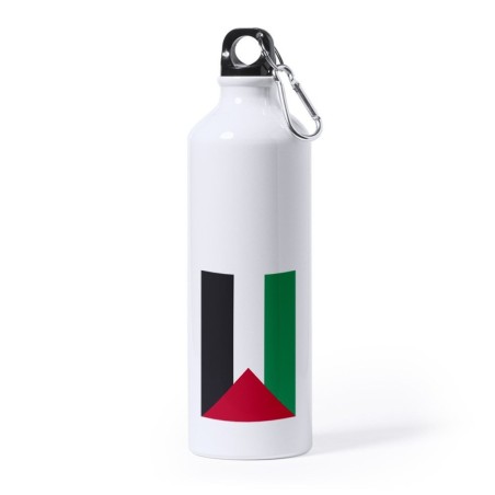 BIDON GRANDE 800 ML ACERO INOXIDABLE bandera palestina pais gobierno palestino deporte deportivo mosqueton botella