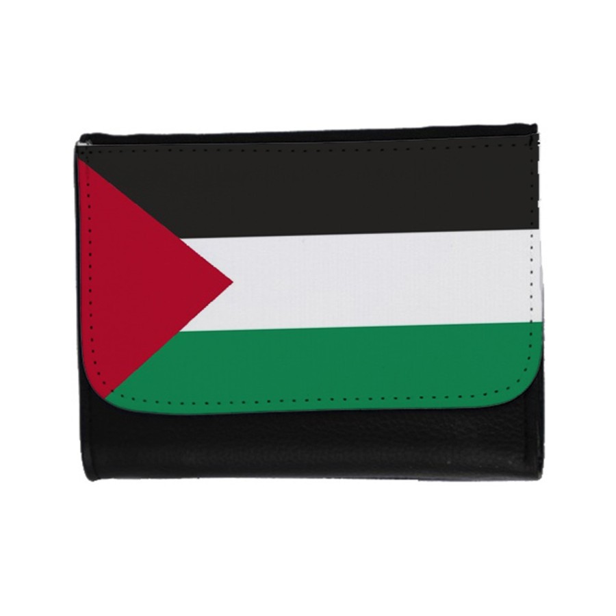 BILLETERA BILLETERO bandera palestina pais gobierno palestino unisex negro monedero