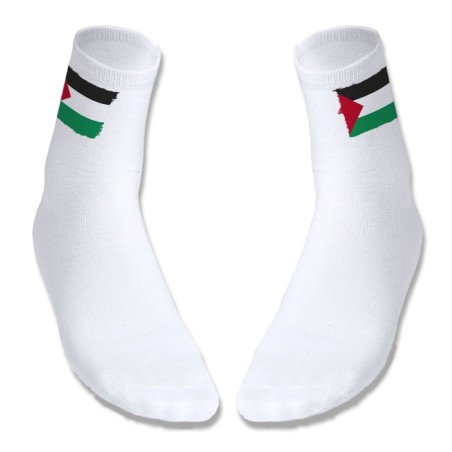 PAR DE CALCETINES SUAVES TALLA S-M bandera palestina pais gobierno palestino deportivos moda poliester