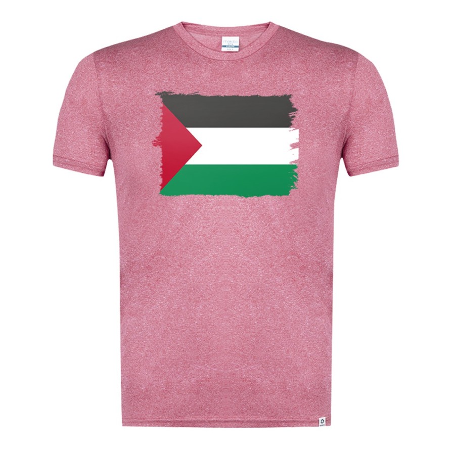 CAMISETA ROJA MEZCLA bandera palestina pais gobierno palestino moda verano tshirt