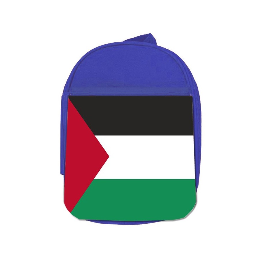 MOCHILA AZUL bandera palestina pais gobierno palestino escolar personalizado picnic excursión deporte